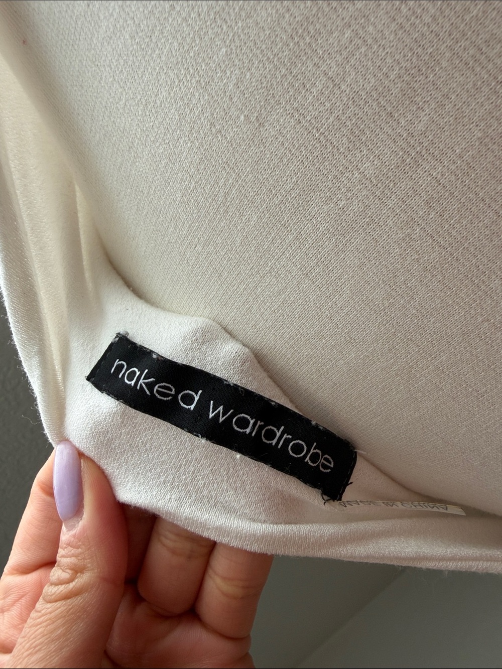 naked wardrobe White Sleeveless Backless Mock Neck Crop Top - Picture 3 of 4